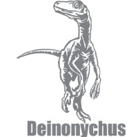 ディノニクス　ステッカー　恐竜イラスト　シール3恐竜ステッカー　恐竜シール　恐竜　ステッカー　シールカッティングステッカー　カッティングシート オリジナルグッズ