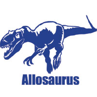 アロサウルス　ステッカー　恐竜イラスト　シール5恐竜ステッカー　恐竜シール　恐竜　ステッカー　シールカッティングステッカー　カッティングシート オリジナルグッズ