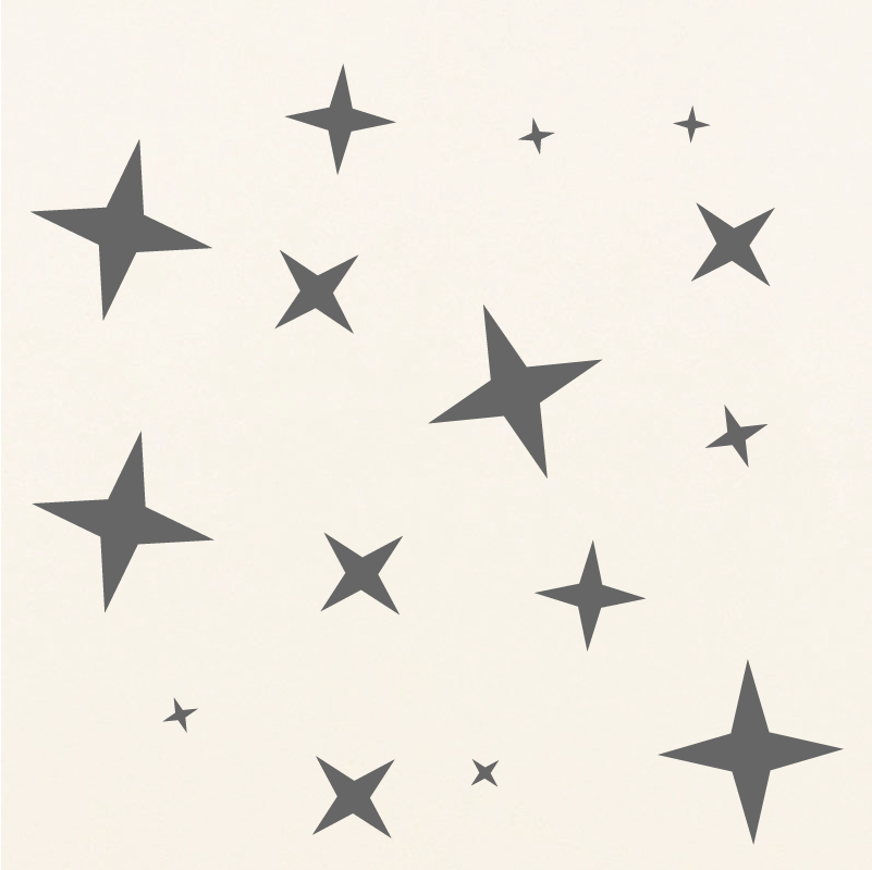 ウォールステッカー 星 Star ほし ステッカー おしゃれ モノトーン 子供部屋 窓 トイレ 浴室 台所 キッチン トイレ トイレ用 モダン ウィンドウステッカー 転写式 カッティングタイプ 店舗 車 剥がせる シール デザイン 12 オリジナルグッズ
