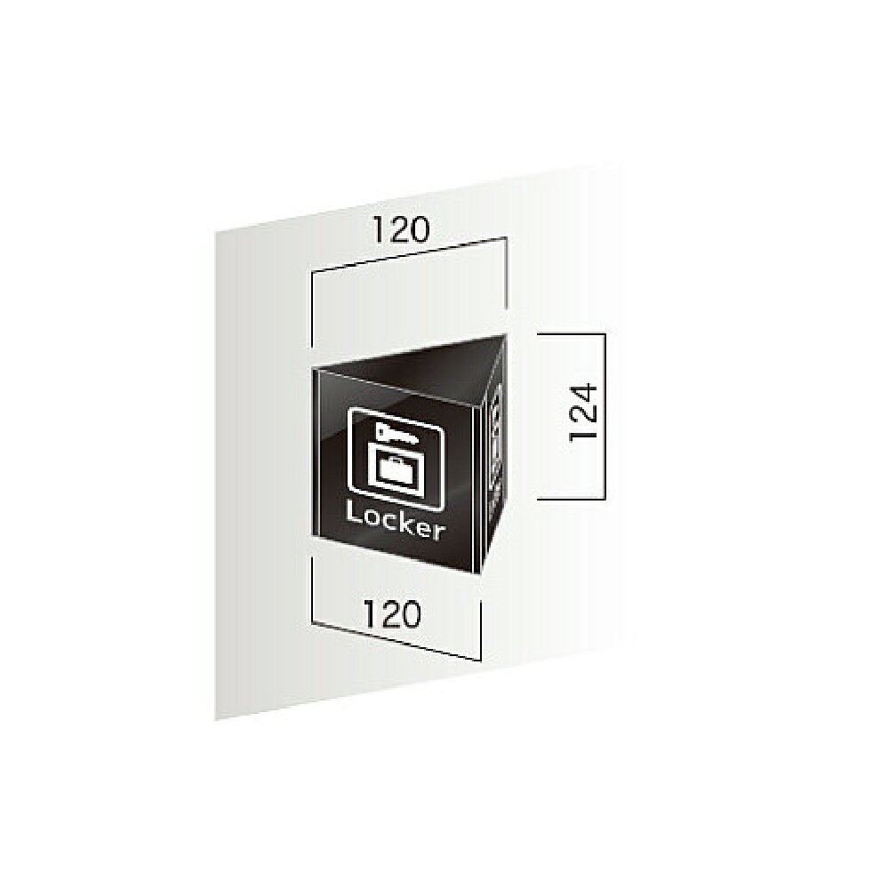 SignWebネットショップ 楽天市場店のサインプレート ブルック FBP-12 三角 【 無地 】 ピクトサイン ブラックツヤあり アクリル 壁付け 室名プレート 室名札 オフィス 会議室 商業施設 ホテル 案内表示 表示板 黒 プレートサイン 表示プレート シンプルデザイン 屋内用 シンプル おしゃれ｜アングル2
