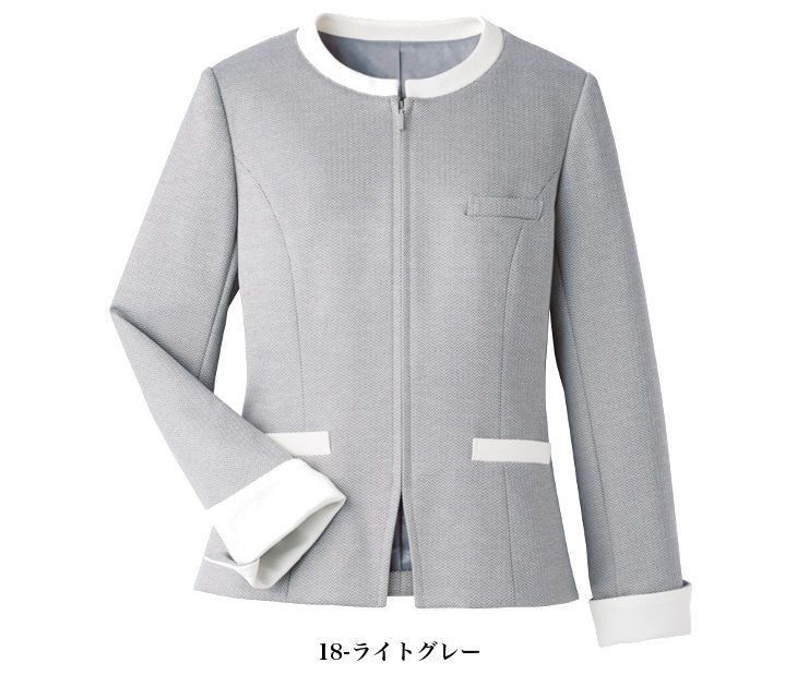 送料無料!上質感のある素材で動きやすいジャケット【7号〜19号】【エステ】【ビューティーサロン】【メディカルクリニック】【制服・事務服】9178ハネクトーン