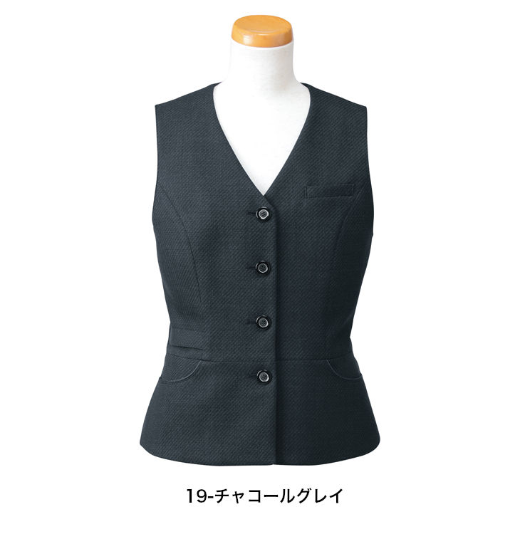 ベスト 手洗い スマホ対応ポケット 事務服 制服 ユニフォーム UNILADY ユニレディ ヤギコーポレーション 17号・19号 U5920
