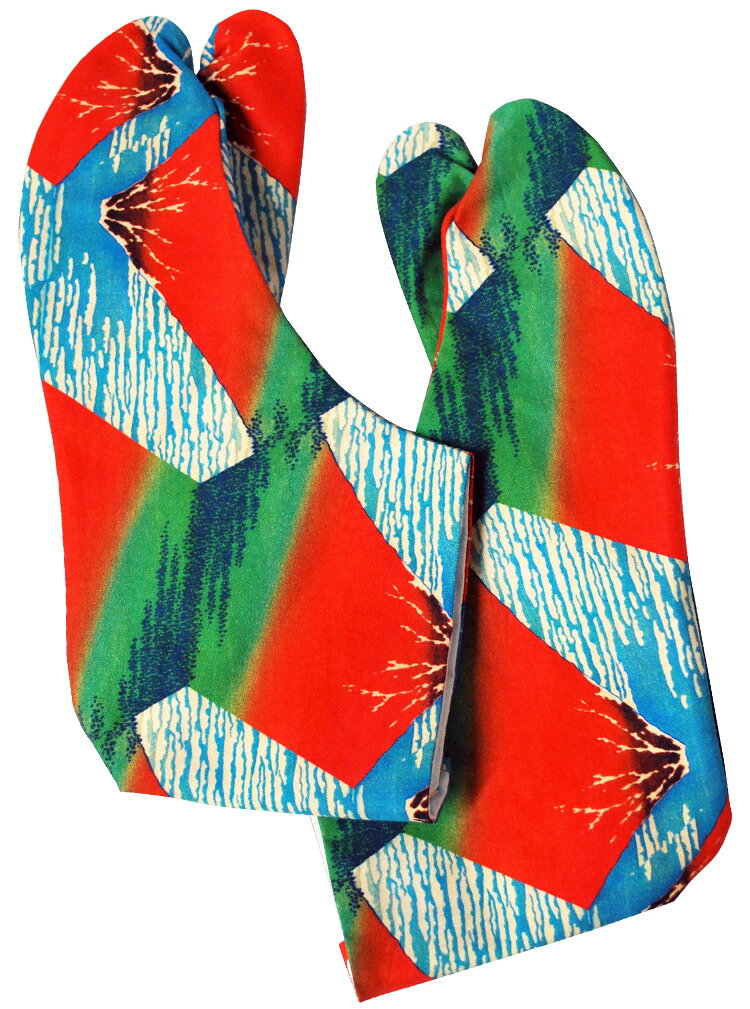 SAMURAITABI 〜赤富士〜 葛飾北斎 冨嶽三十六景 凱風快晴 武蔵野ユニフォーム サムライ足袋 091-akafuji