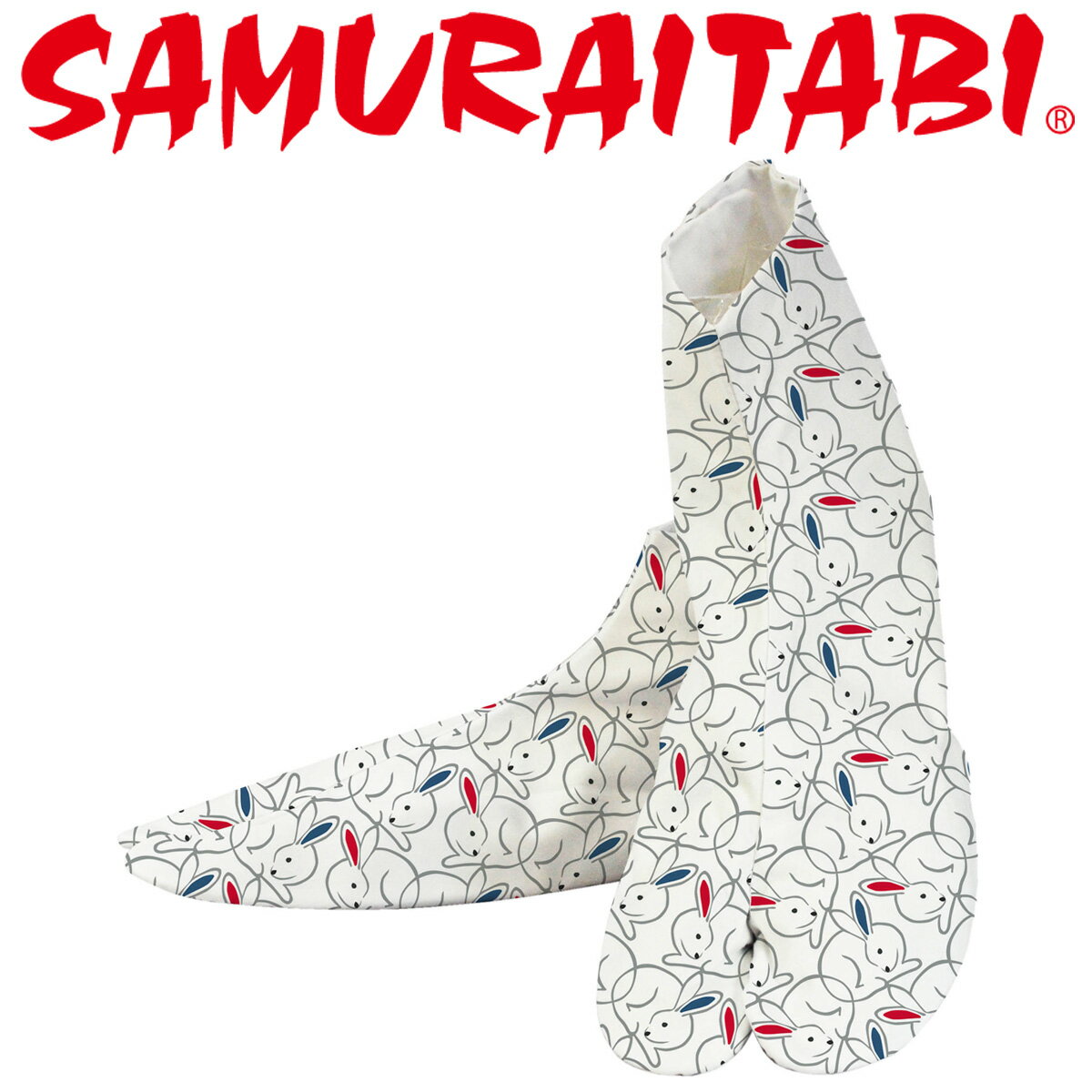 SAMURAITABI サムライ足袋 うさぎ柄 2023年 干支 縁起物 武蔵野ユニフォーム サムライ足袋 091-tabi-usagii