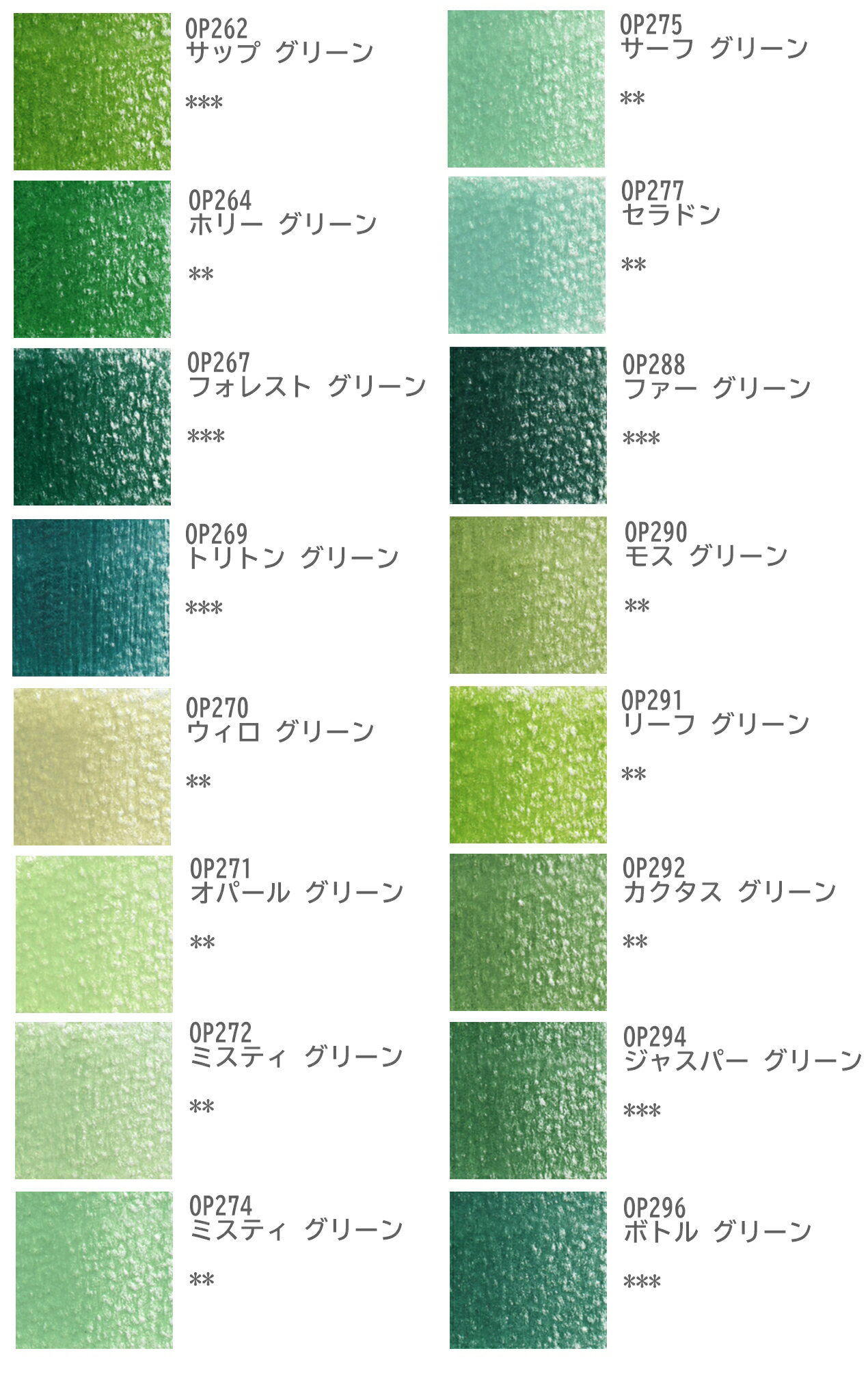 Rakuten - 【メール便対応】【ホルベイン】 アーチスト色鉛筆　単色　グリーン系-2　緑系-2　ばら売り