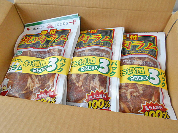 【送料無料】焼肉ラムジンギスカン（250g)×18袋　（お得用・薄切り）　北海道加工