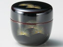 【越前漆器】●沈金寿松 中棗 溜/漆器・おもてなし・茶道具・お茶会