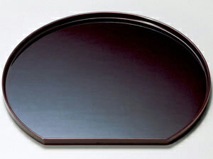 【越前漆器】尺2半月膳　溜