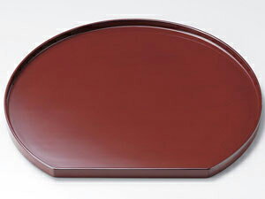 Rakuten - 【越前漆器】尺2半月膳　古代朱　1枚売