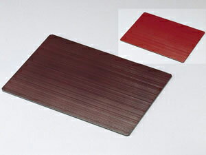 【越前漆器】●両面線筋ランチョンマット　溜・朱　1枚売/　折敷・両面仕えるお盆・リバーシブル