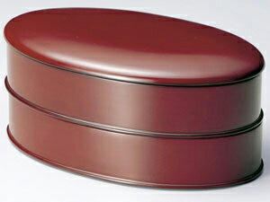 【越前漆器】小判二段重 根来/ 木製 重箱 お弁当