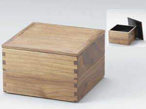 【越前漆器】ウォールナット 50二段重 内黒