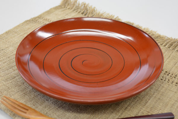 普段使いの漆器「游」 根来中皿(negoro)
