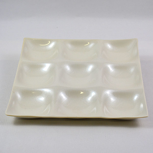 越前漆器業務用シリーズ【訳あり品・定番除外品】3×3プレート 白パール 食洗機対応