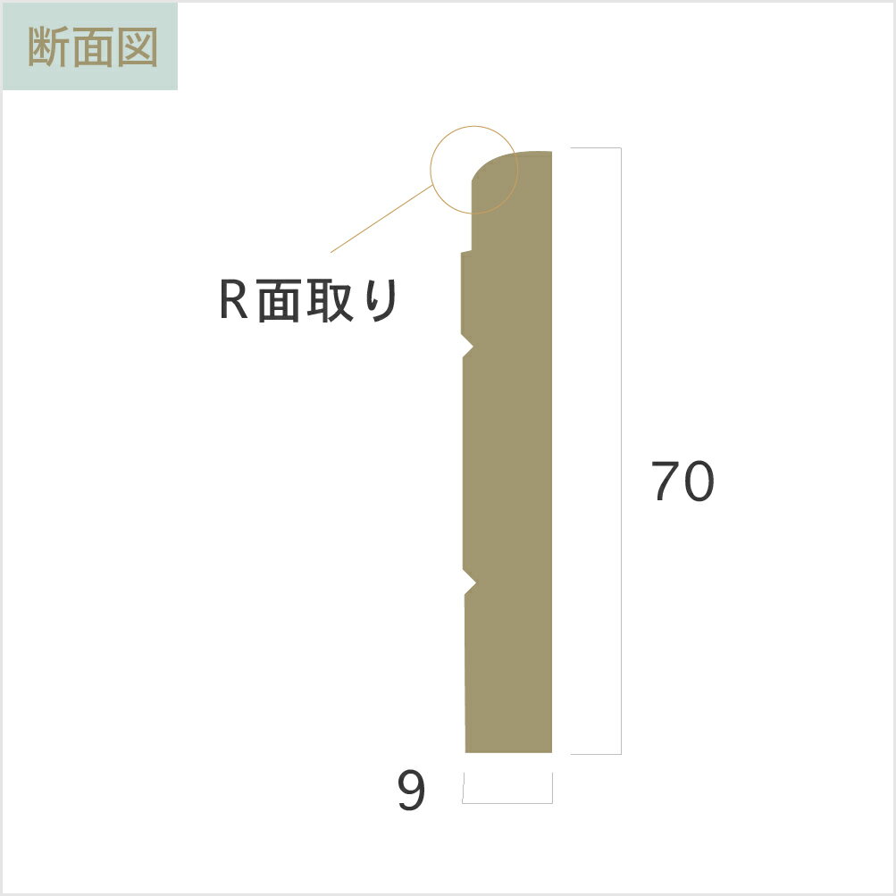 【20%オフクーポン対象】造作材 巾木(L) ヒノキ（長さ2900mm）国産 桧 無塗装 無垢材