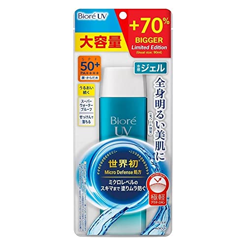 大容量 ビオレUV アクアリッチ ウォータリージェル (通常品の1.7倍) 日焼け止め SPF50+ / PA++++ 155ミリリットル (x 1)