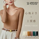\スーパーSALE限定価格/ シルク ウール ニット 長袖 Tシャツ メール便送料無料 レディース セーター 薄手 温活 保温 暖かい ぽかぽか 大きいサイズ ライトニット オシャレ トップス カットソー ティーシャツ 肌に優しい 天然素材 オフィス 通勤 敏感肌 低刺激 母の日