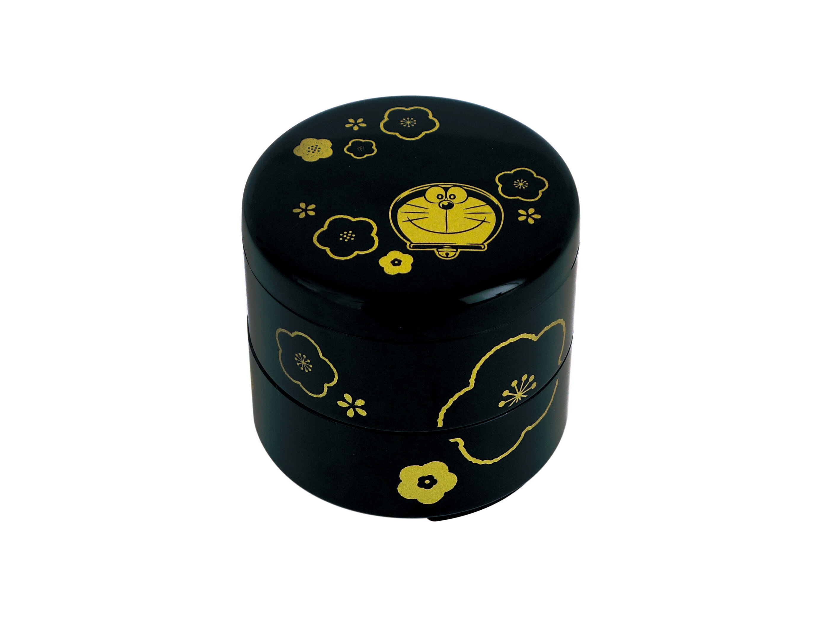 乐天商城 - 【ドラえもん梅紋様 ミニお重（黒）】おしゃれ かわいい 食器 キャラクター【金正陶器】