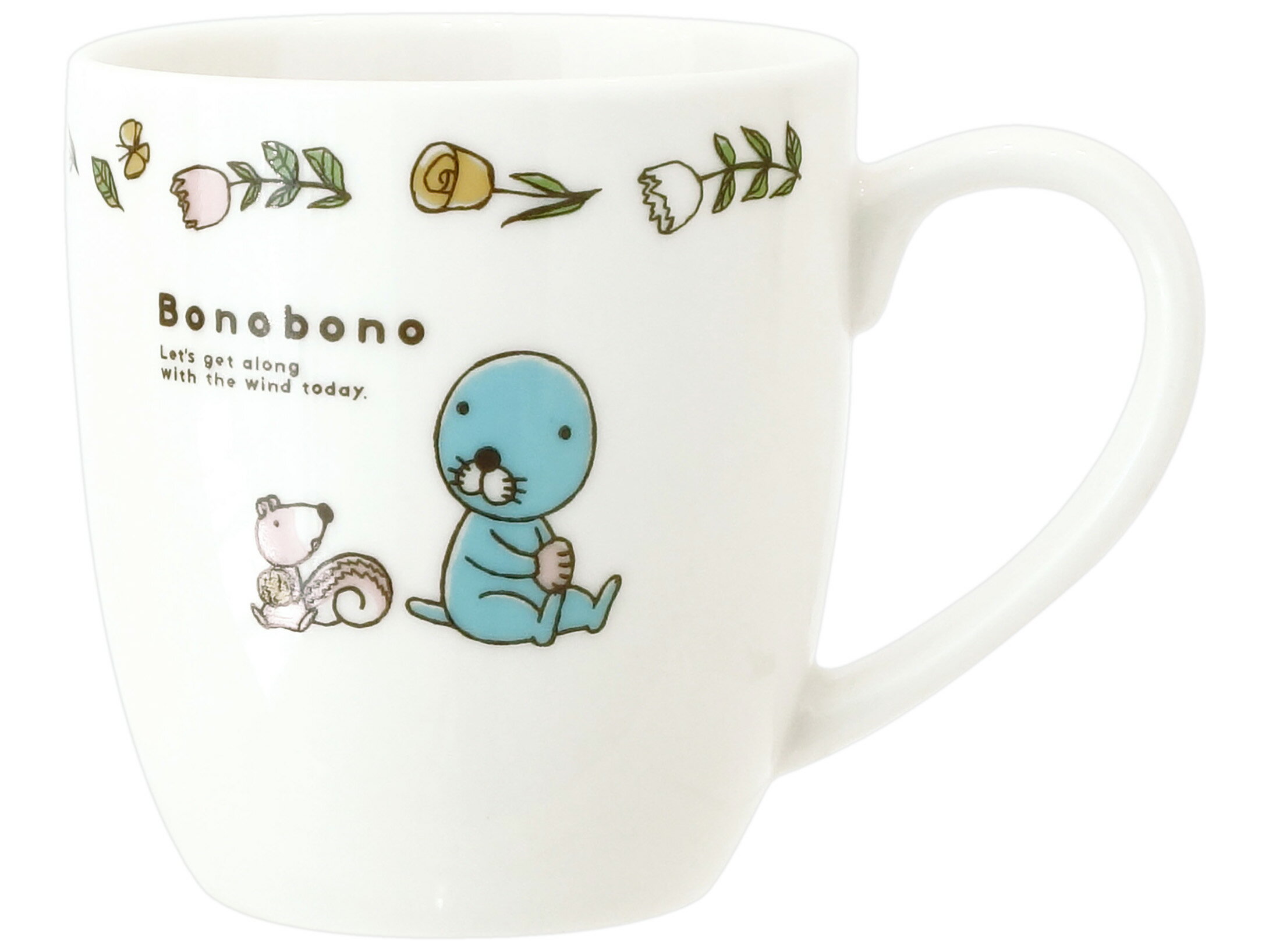 樂天商城 - 『スーパーSALE開催中』【ぼのぼの マグ（お花）】おしゃれ かわいい 食器 キャラクター【金正陶器】