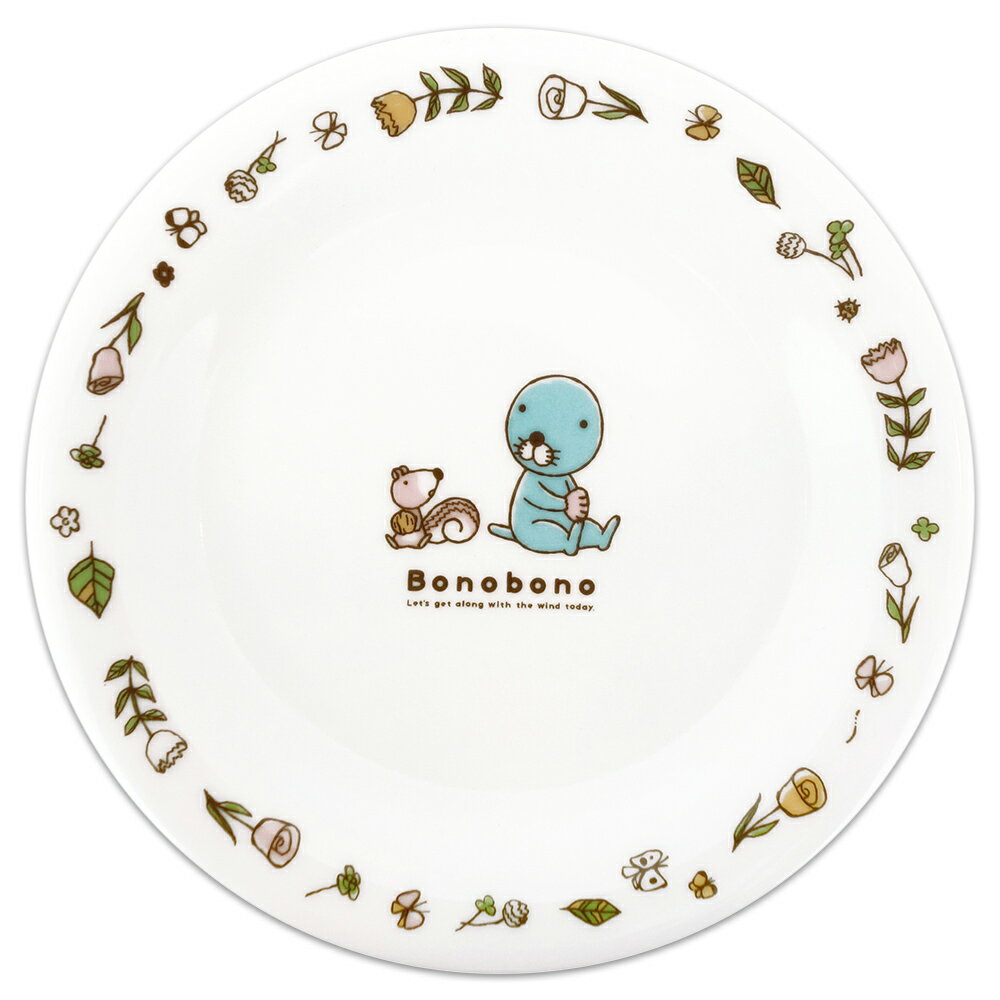 乐天商城 - 【ぼのぼの プレート（お花）】おしゃれ かわいい 食器 キャラクター【金正陶器】