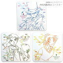おしゃれ かわいい キッド【名探偵コナンラインアート 角型陶製吸水コースター】キャラクター【金正陶器】