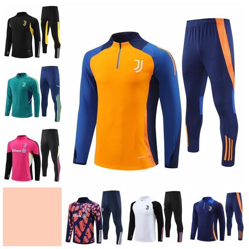 秋冬 子供 サッカー ユニフォーム上下セットメンズ 大人 長袖 2223 2324 2425ユヴェントス トレーニングウェア サッカーレプリカ キッズ