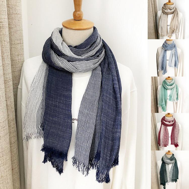 ストール 大判 マフラー ストライプ 春夏秋 防寒 肩掛け ひざ掛け ショール 着物 羽織 レディース メンズ 190x80cm