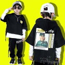 キッズ ダンス衣装 ヒップホップ セットアップ 迷彩 HIPHOP ベスト 長袖シャツ 迷彩パンツ ズボン 男の子 女の子 子供服 ステージ衣装 演出服 練習着