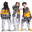 キッズダンス衣装 セットアップ 韓国 チェック柄 男の子 子供服 ダンス 衣装 ヒップホップ キッズ sale 激安 ステージ衣装 演出服