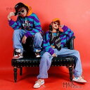 キッズ ダンス衣装 ヒップホップ HIPHOP セットアップ 長袖 トップス デニム ジーンズ パンツ 子供 男の子 女の子 ジャズダンス 練習着 ダンスウェア...