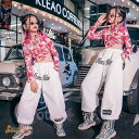 キッズダンス衣装 HIPHOP ヒップホップ タンクトップ 白 ロングパンツ へそ出し ガールズ K-POP ステージ衣装 練習着 演出服 舞台衣装 原宿 発表会