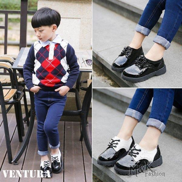 キッズ フォーマルシューズ ボーイズシューズ 子供 フォーマル靴 男の子 スーツ 黒 発表会 結婚式 入学..