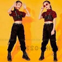 キッズ ダンス衣装 ガールズ ヒップホップ セットアップ ジャズダンス 韓国 チアガール 応援団 チア ステージ衣装 へそ出し 練習着