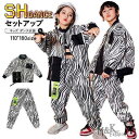 キッズ ダンス衣装 セットアップ ゼブラ柄 ヒップホップ ジャケット パンツ 長袖 長ズボン ステージ衣装 動物柄 男の子 女の子 ゆったり 発表会 110-1...
