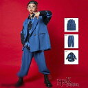 キッズ ダンス衣装 ガールズ ジャズダンス 韓国 HIPHOP ロックダンス衣装 キッズダンス 子供 JAZZ DANCE スーツ ベスト スラックス ブルー