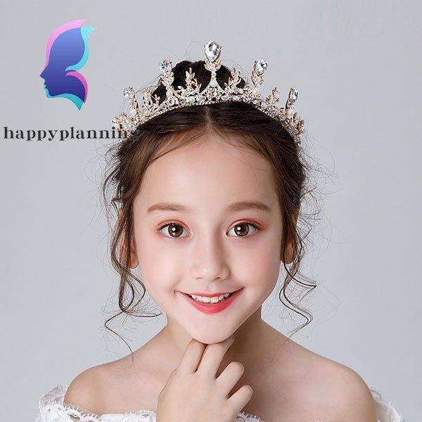 クラウン ヘッドドレス ティアラ ヘアアクセサリー キッズ 女の子 髪飾り 子供 ウエディング カチューシャ 誕生日 ピアノ発表会 結婚式 パール 花冠 お姫様 舞台