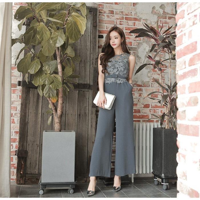 オールインワン パンツドレス 結婚式 パーティードレス ワイドパンツ ハイウエスト 夏 オールインワン フォーマル パンツドレス ワイド 二次会 お呼ばれlwyx69