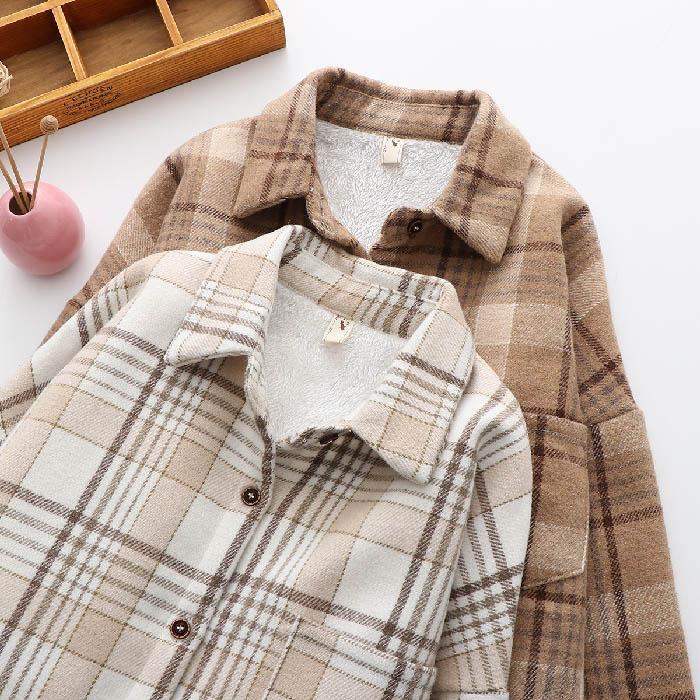 Rakuten - シャツ 裏起毛 レディース 冬 裏起毛シャツ チェック 長袖 トップス 羽織り シャツ ジャケット 裏ボア あったか 厚手 アウター 裏ボア あったか フェミニン 着回