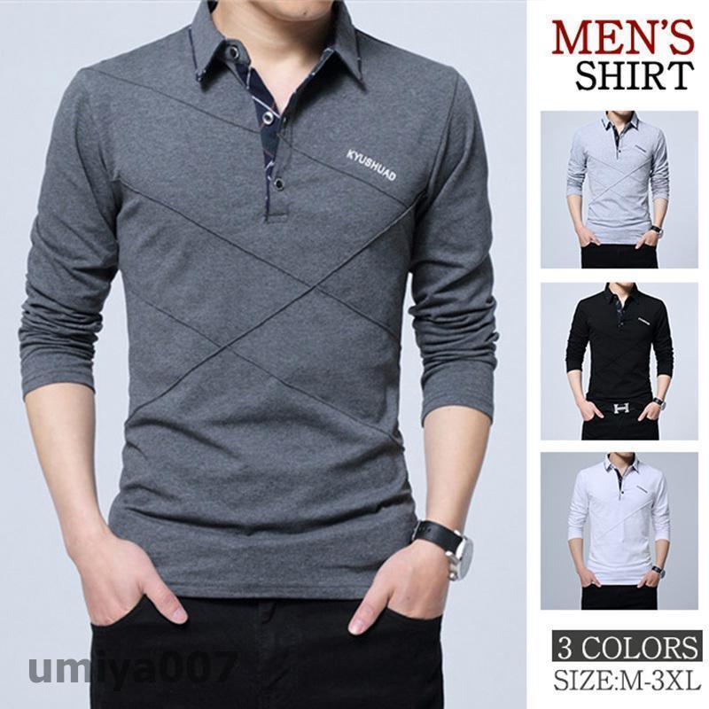 ポロシャツ メンズ トップス 長袖 シャツ POLO 紳士服 ビジネス ゴルフウェア おしゃれ 春秋 大きいサイズ メンズファッション カジュアル