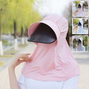 1/2点セット 帽子 レディース サンバイザー フェイスガード UVカット 日よけ帽子 つば広 360度 紫外線対策 農作業 屋外 ガーデニング 釣り(4)