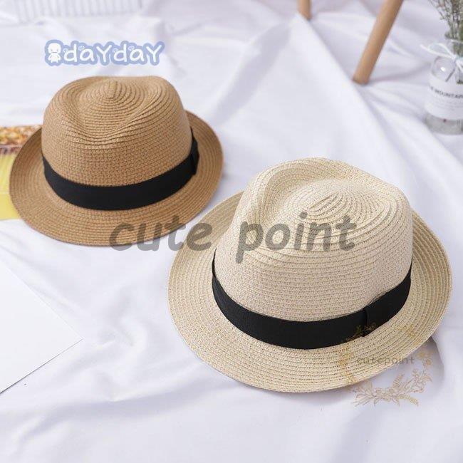 麦わら帽子 ジュニア 中折れ帽子 ストローハット キッズ ストローハット 子供 ハット 男児 日除け帽子 女児 帽子 レトロ 夏 日よけ帽子
