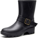 レインブーツ レインシューズ バックル ベルト レディース ショート ブーツ 長靴 雨靴 防水 ブーツ シンプル オシャレ デザイン 通勤