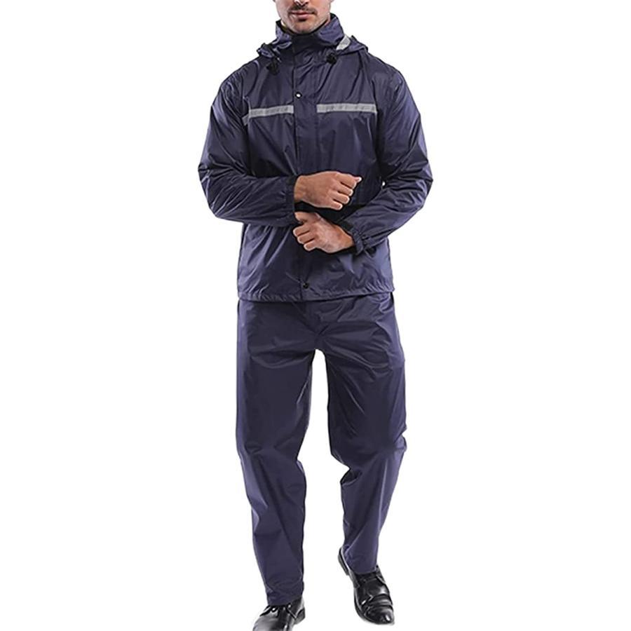 レインコート レインポンチョ 雨具 雨合羽 レインウェア 上下セット メンズ 透湿 レディース 防水防風 おしゃれ つば付き 男女兼用