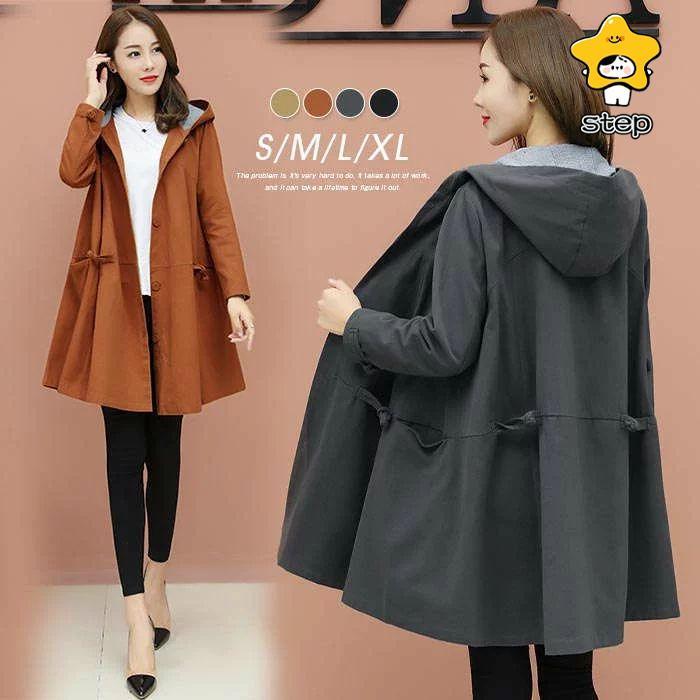 トレンチコート レディス ロング 春 40代 50代 スプリングコート アウター カジュアル 通勤 ファッション シンプル 母親 ビジネス オフィス OL