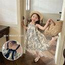 ワンピース 子供服 ノースリーブ 春夏 女の子 キッズワンピース ロングワンピース チュニック 子供ドレス ジュニア 可愛い 薄手 花柄 90 100 110 120 130 140(4)