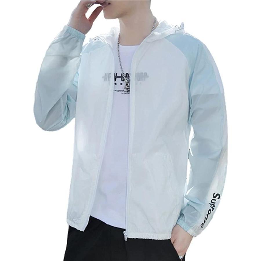 ジャケット メンズ 日焼け止め服 長袖 春夏用 ウィンドブレーカー 薄手 熱中症対策 暑さ対策 大きいサイズ スタジャン トップス 釣り