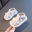 ベビーサンダル 女児 サンダル ジュニア フラワー ファーストシューズ ストラップ ビーチサンダル キッズ サンダル シンプル 女の子 夏物 子供用(4)