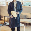 春 メンズ カーディガン 綿麻 羽織 大きいサイズ ロング丈 日焼け止め ジャケット かっこいい 通勤 通学 カジュアル