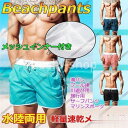 サーフパンツ メンズ 水着 水陸両用 ボードショーツ 速乾 マリンスポーツ インナー付 海水パンツ 短パン トランクス 男性用 ショートパンツ