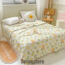 ガーゼゲット 掛ふとん 肌掛布団 柔らかい 大人用/子供用 綿 花柄 毛布 ひんやりケット 春夏 キルトケット 夏ふとん タオルケット 夏用 マルチカバー(3)